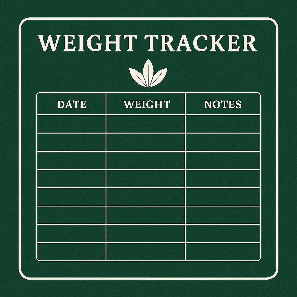 Weight Tracker Journal
