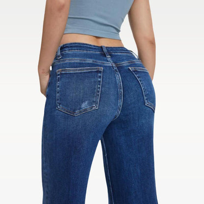 Mid Rise Wide Leg Baggy Jeans