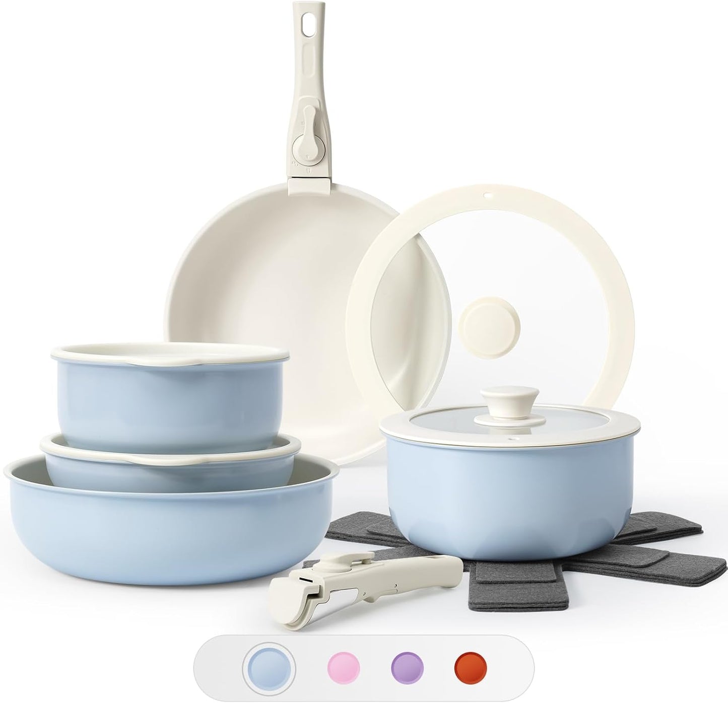 Stackable Nonstick Cookware Set