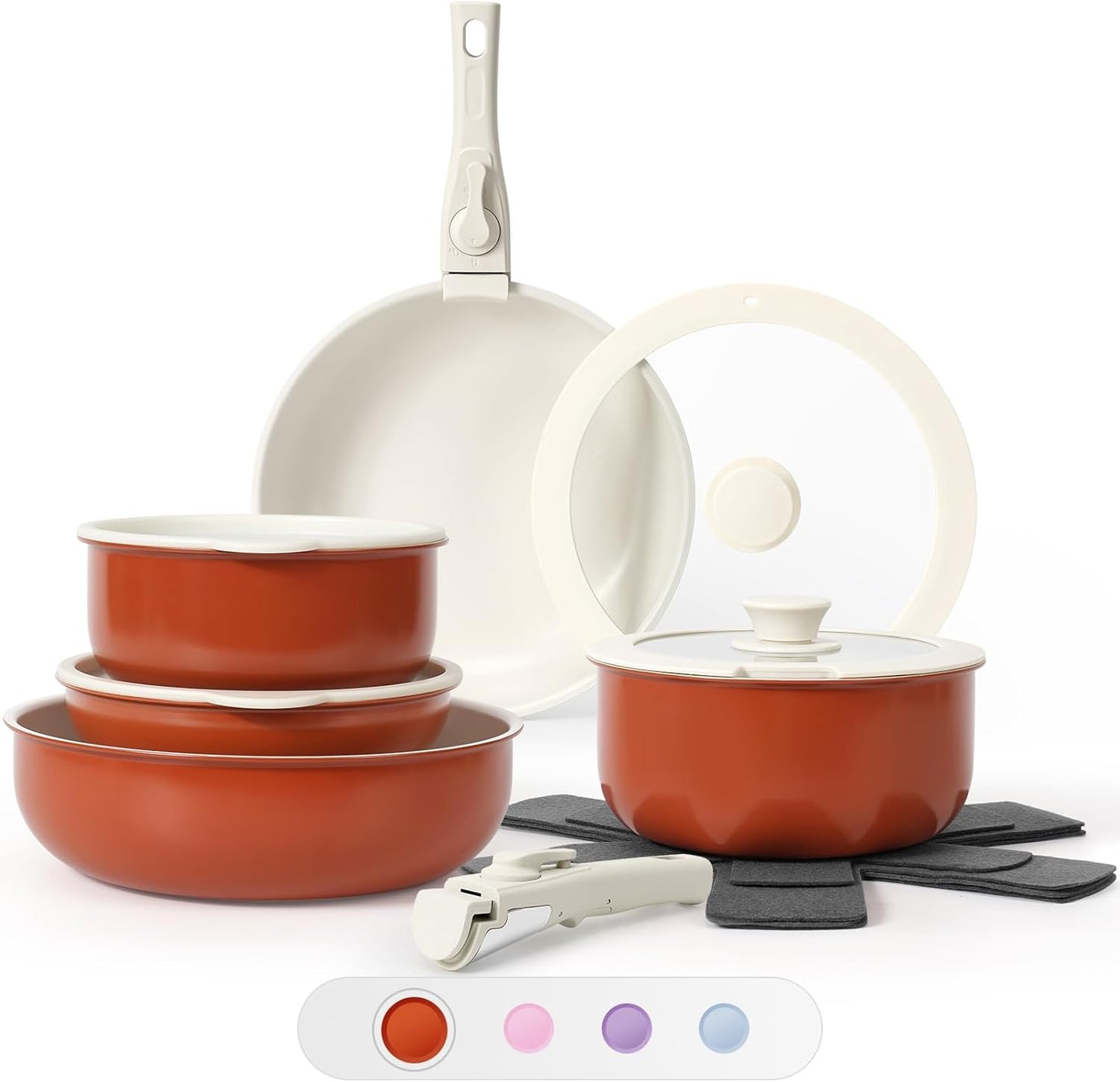 Stackable Nonstick Cookware Set