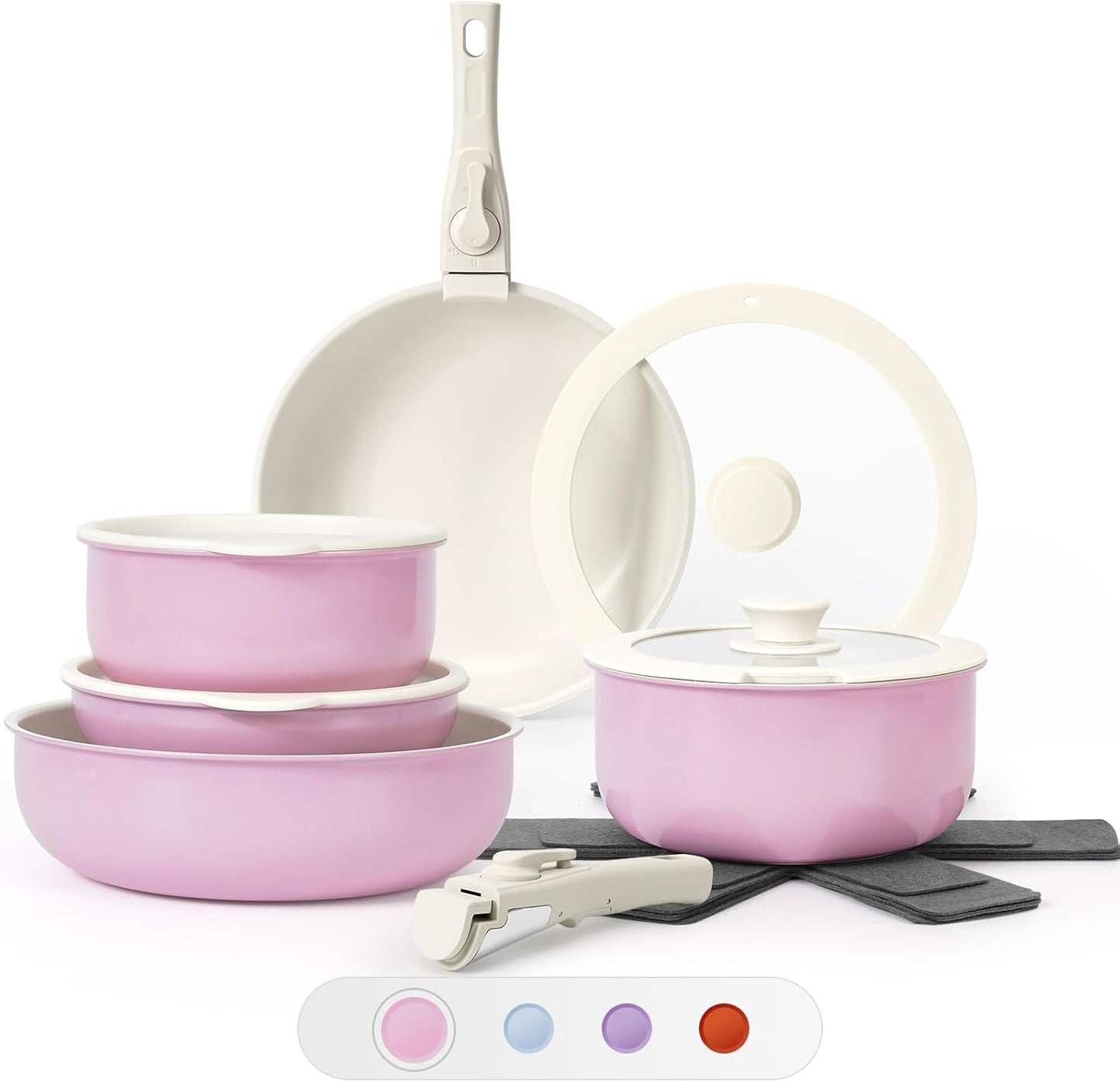 Stackable Nonstick Cookware Set